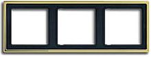 Рамка универсальная Jung LS990 metal 3-м. золото картинка